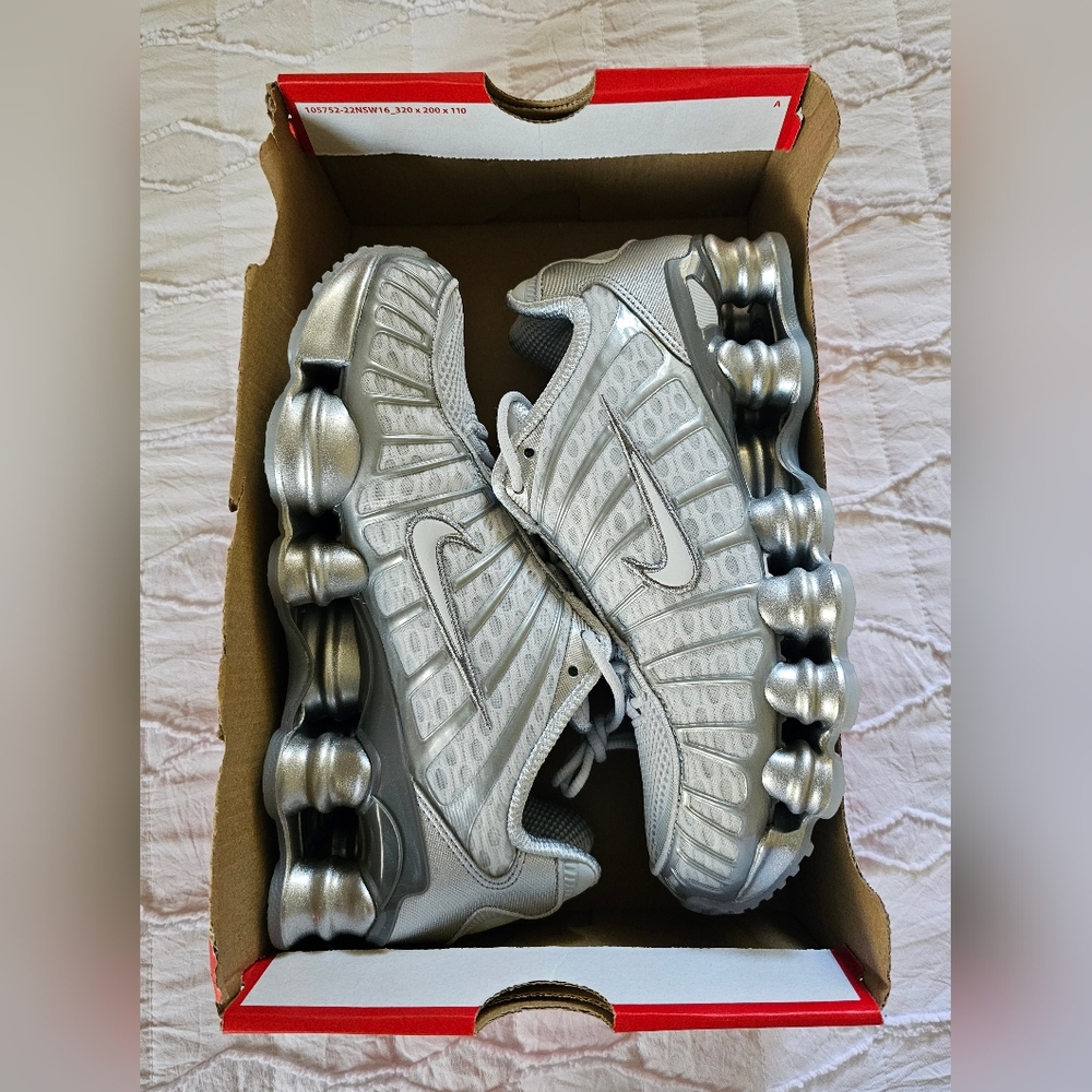 Nike Shox TL 'Metallic Silver' AR3566-003 Women's Size 7.5 - Picture 11 of 12